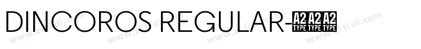 DINCOROS REGULAR字体转换